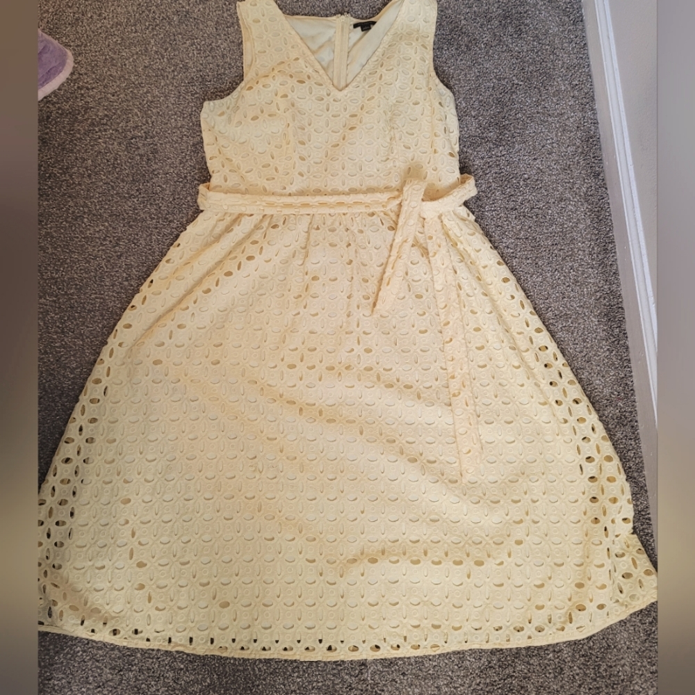 Yellow lace Ann Taylor dress